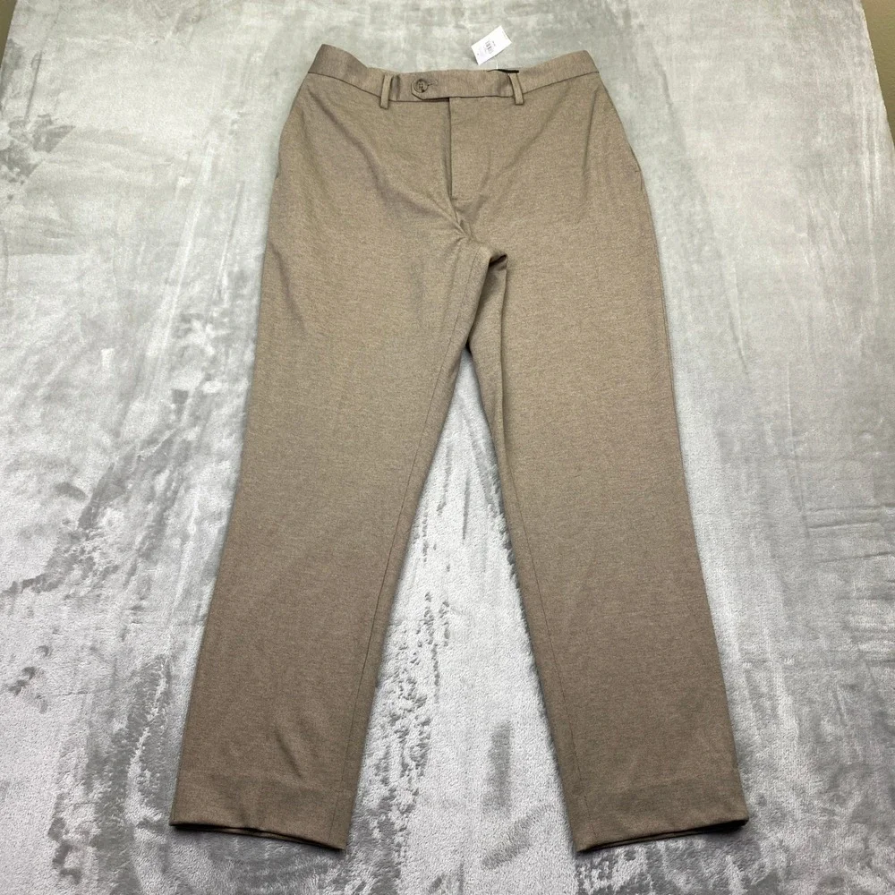 Banana Republic Mens Tailored Fit Dress Pants Taupe Brown Sz 33 Preppy Grunge